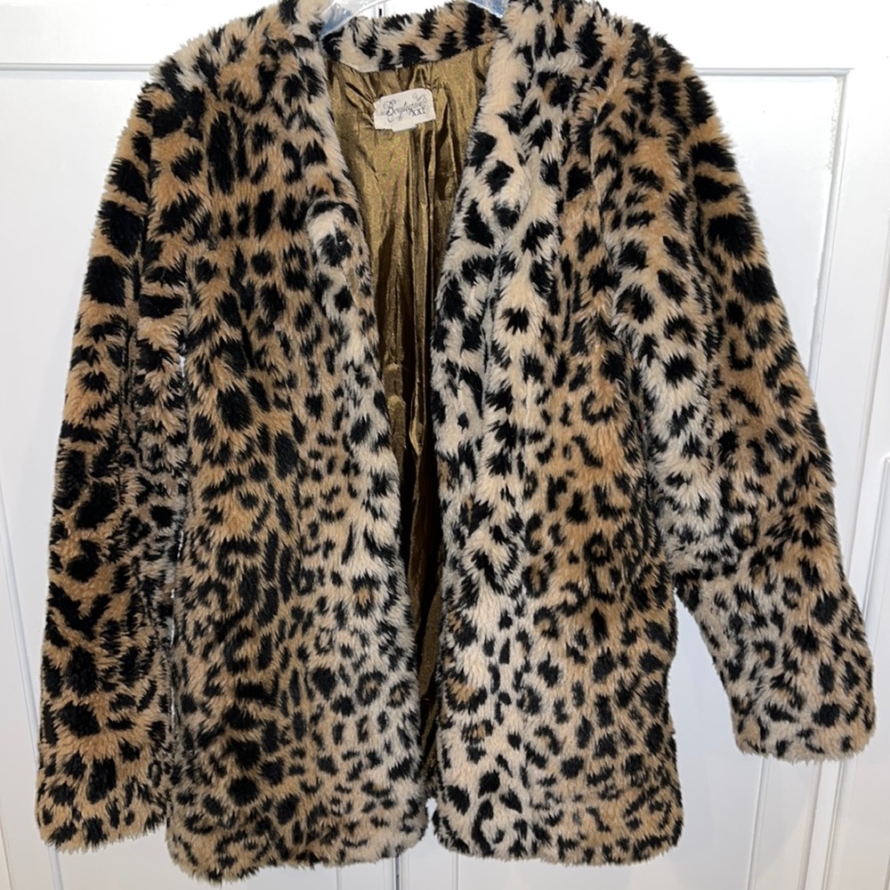 Leopard Print Fur Coat